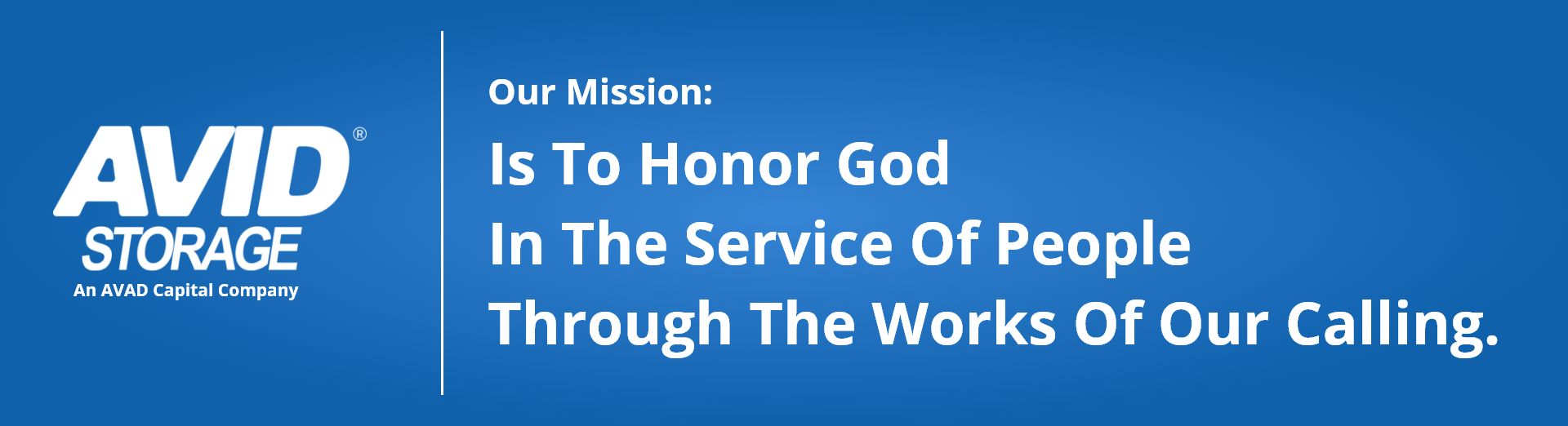 avid Storage Mission Statement. 